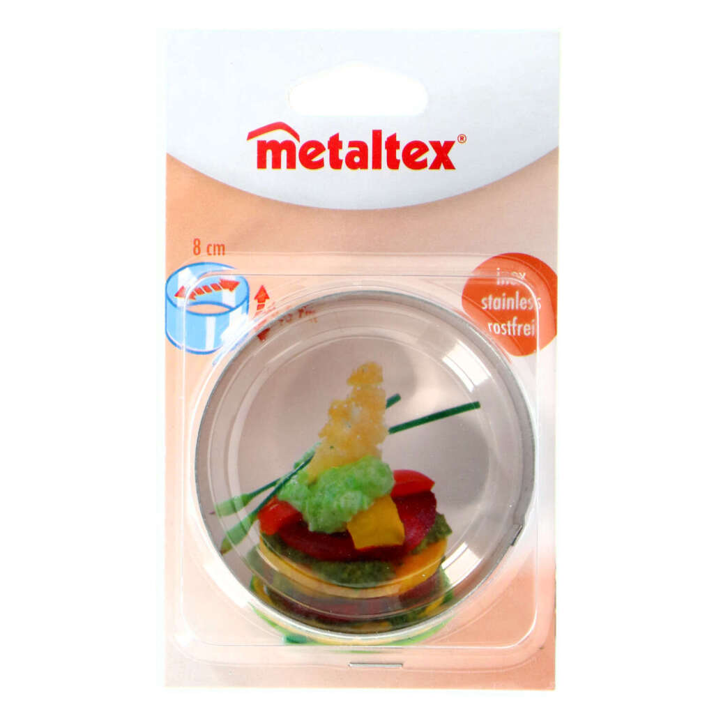 Metaltex bagering 8x4,5 cm rustfrit stål