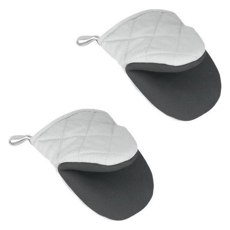 Metaltex bomuldsovnhandsker 14x14 cm grå hvid 2 stk