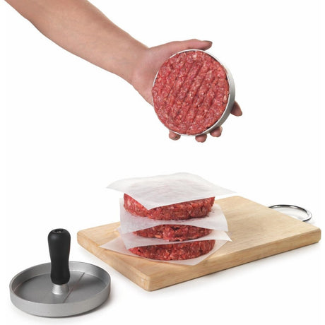 Metaltex køkkenhjælpere hamburgerpresse 11,5 cm stål sort