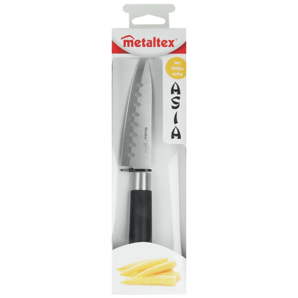 Metaltex Asia skærekniv 23 cm sort rustfrit stål