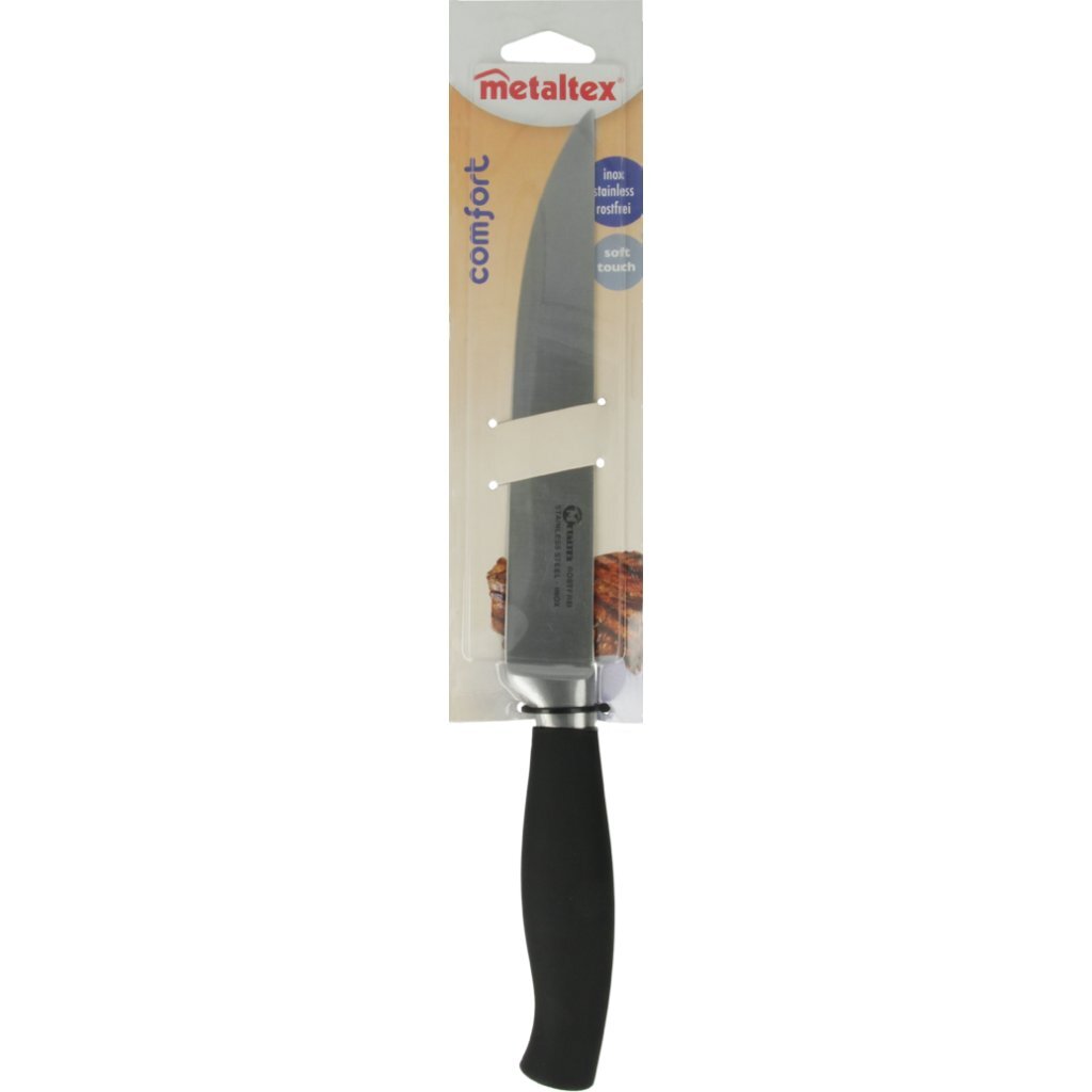 Metaltex komfort udskærerkniv 33 cm sort rustfrit stål
