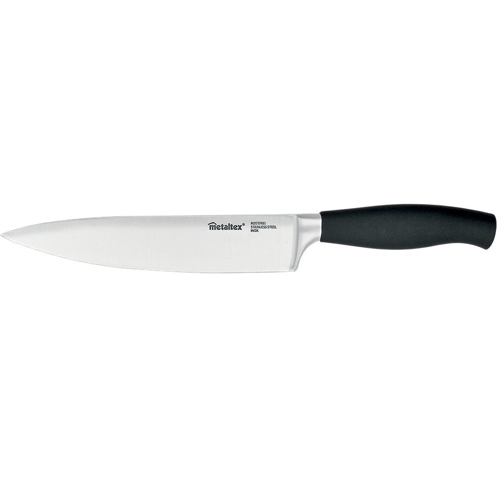 Tomado-metaltex metaltex komfort køkkenkniv 34 cm sort rustfrit stål