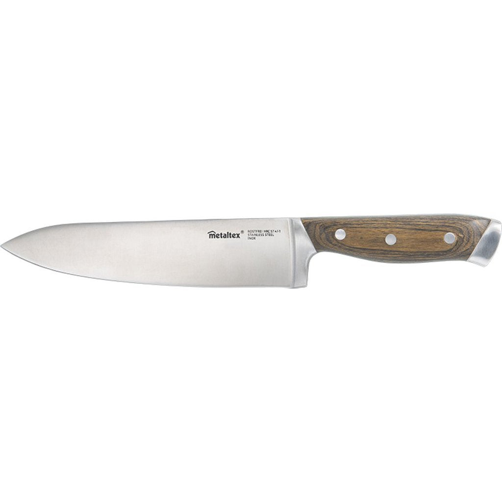 Metaltex arv kokkekniv med træskaft 34 cm