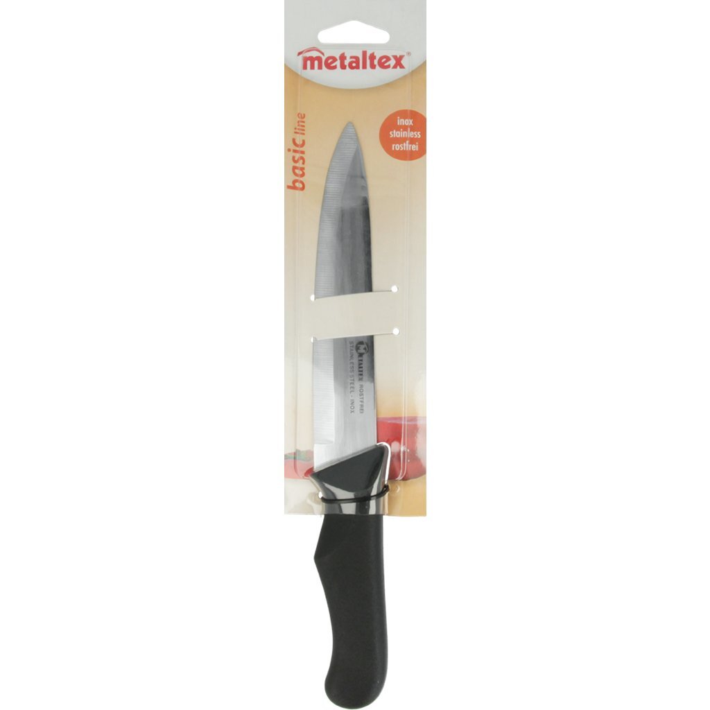 Metaltex basic line kogekniv 28 cm sort rustfrit stål