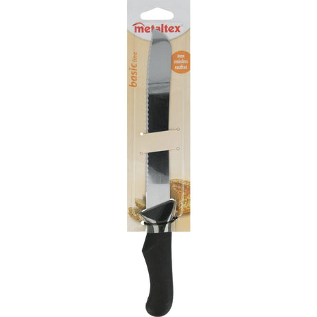 Metaltex basic line brødkniv 31 cm rustfrit stål sort