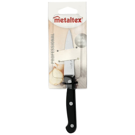 Metaltex professionel skrællekniv 18 cm sort rustfrit stål