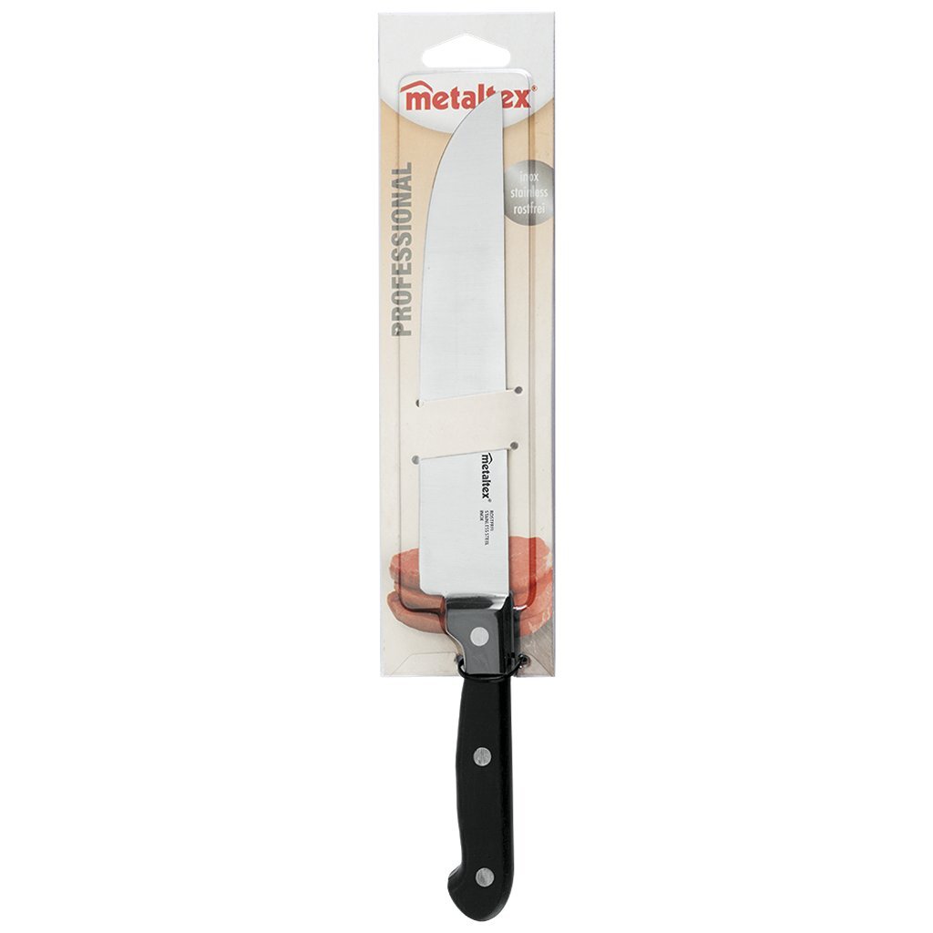 Metaltex professionel kokkekniv 31 cm sort rustfrit stål