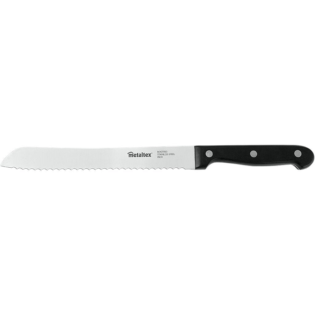 Metaltex professionel brødkniv 32,5 cm sort rustfrit stål