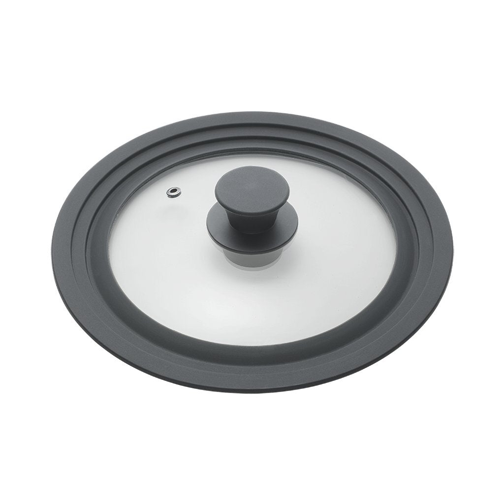 Metaltex pandelåg 20-24 cm glas silikone sort