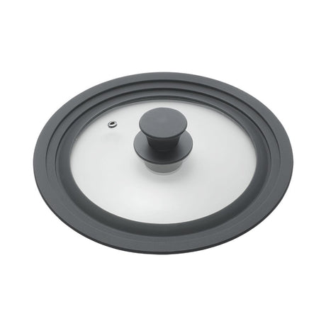 Metaltex pandelåg 20-24 cm glas silikone sort