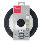 Metaltex pandelåg 20-24 cm glas silikone sort