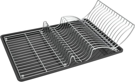 Metaltex opvaskeafløb wingtex 51x31 cm antracit sølv 2-delt