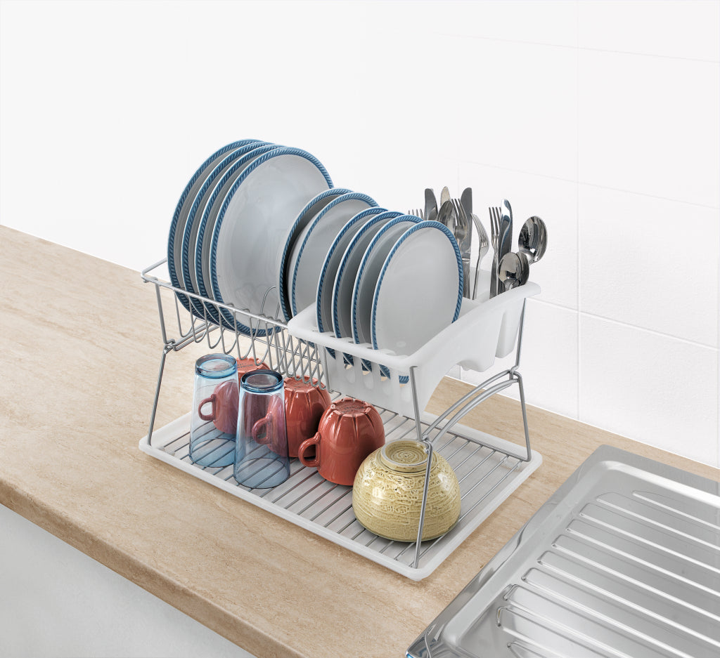Tomado-metaltex tomado-metaltex sølv afløb 45x31x28cm 2 etager