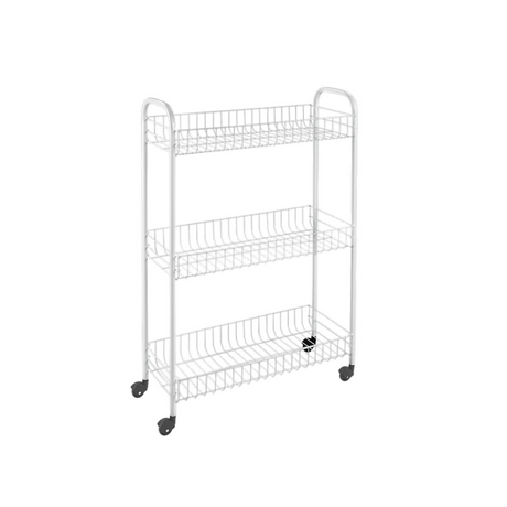 Tomado-metaltex slim køkkenvogn med hjul 23x56x84 cm hvid