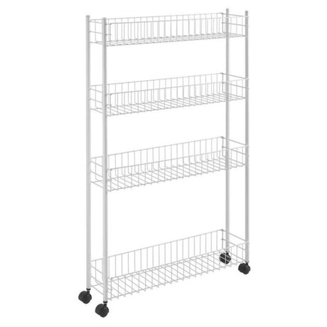 Metaltex fino opbevaringsstativ 4 niveauer 58x16x95 cm hvid