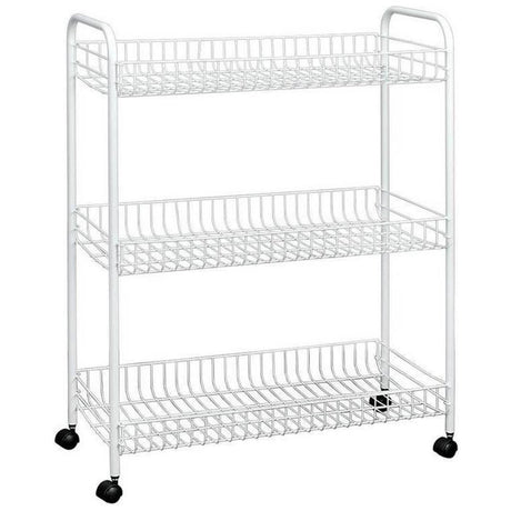 Tomado-metaltex grande opbevaringsstativ på hjul 64x31x84 cm sølv