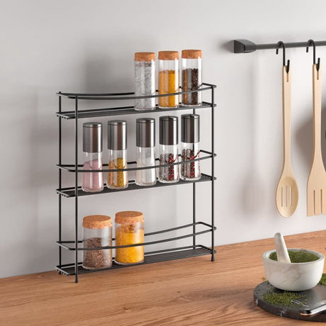 Metaltex Kumino Herb Rack 3 etager Matt Black Metal