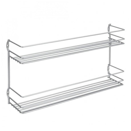 Metaltex pladsbesparende smart køkken pepito krydderihylde 2 niveauer 36x8x19 cm sølv