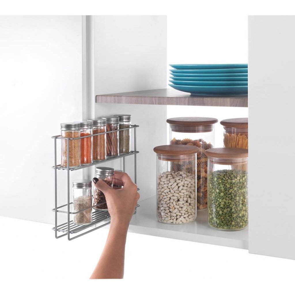MetalTex Space Saver Smart Kitchen Udvideligt Spice Rack 6x28x22 cm sølv