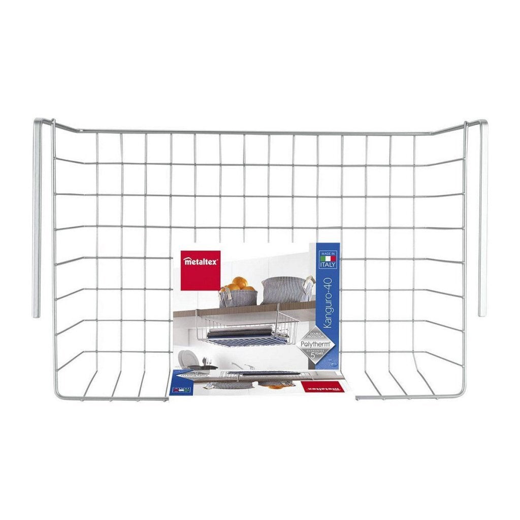 Metaltex kanguro opbevaringskurv 40x26x14 cm sølv
