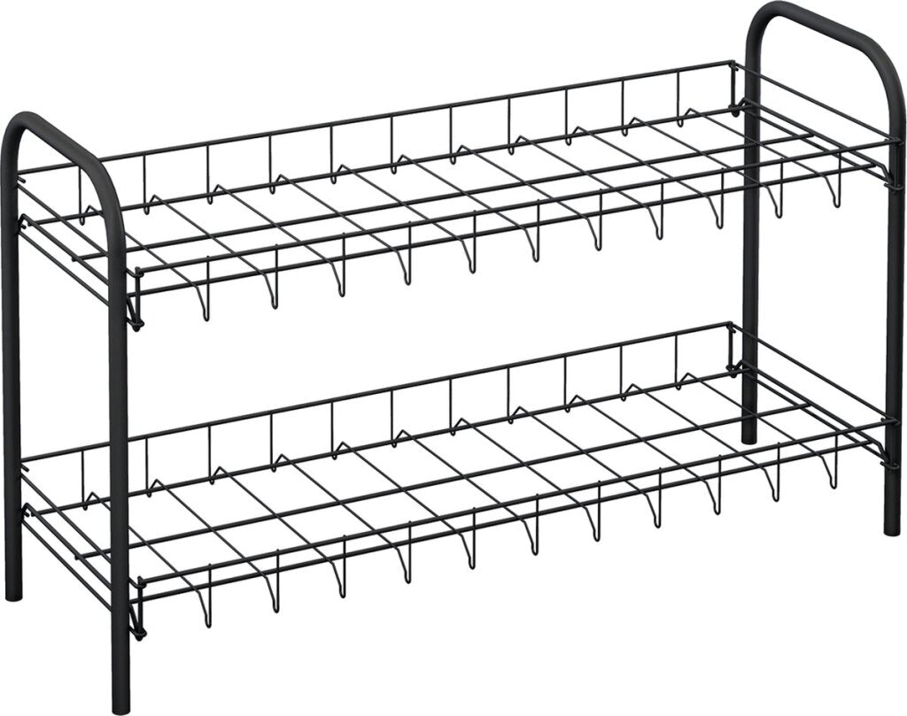 Tomado-metaltex sko 2 skostativ 6 par sko sorte