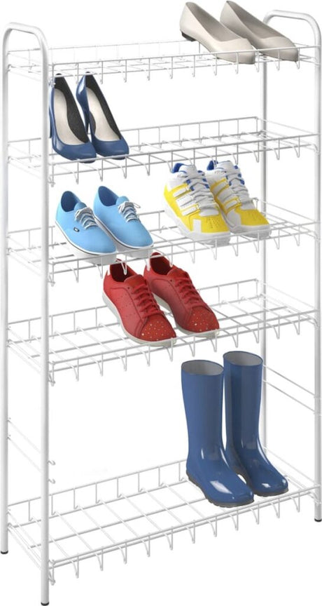 Tomado-metaltex tomado metaltex sko 6 skohylde hvid 64x23x104 cm 6 etager
