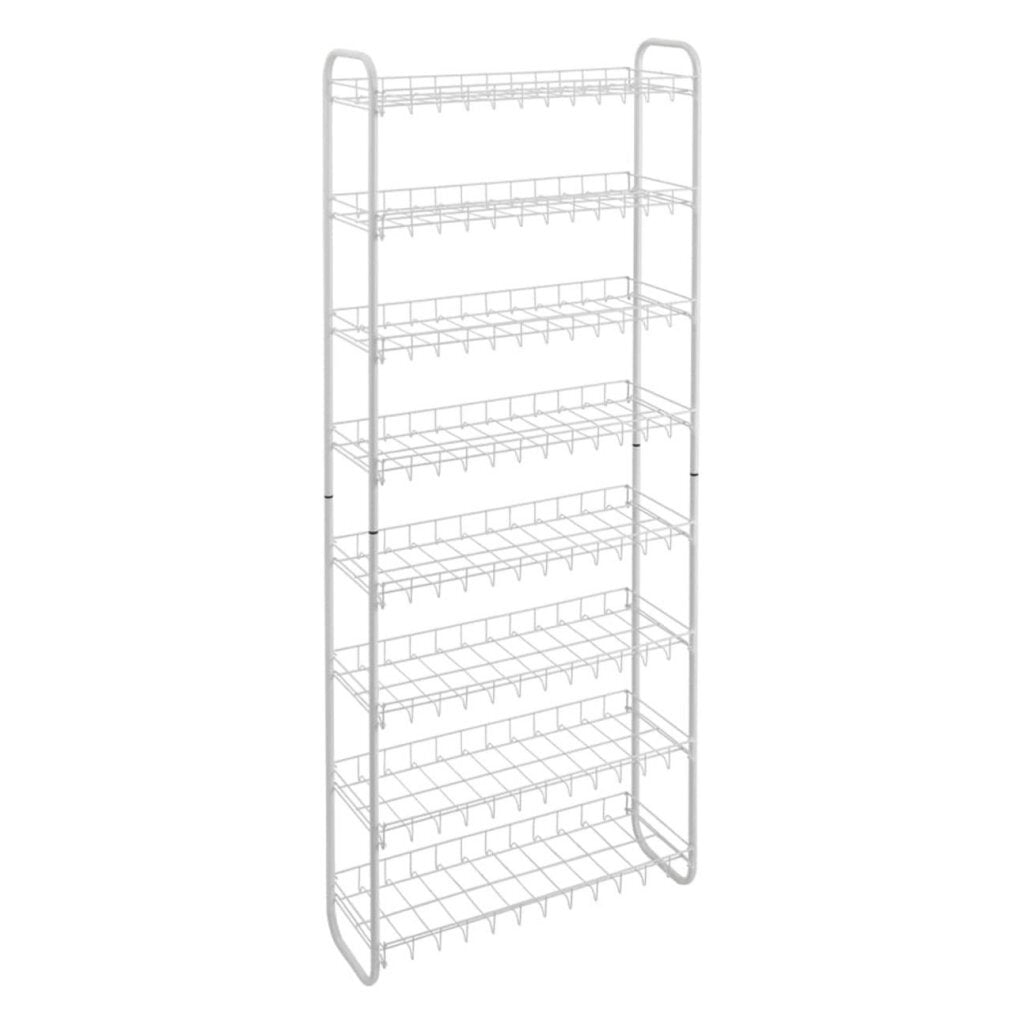 Metaltex sko skohylde 8 niveauer 64x23x165 cm hvid
