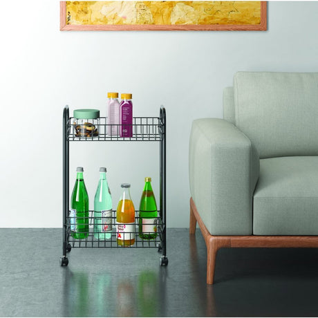Metaltex belino lava trolly + flaskeholder 23x41x63 sort