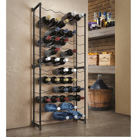 Tomado-metaltex barbera vinreol til 50 flasker 108x50x26 cm sort