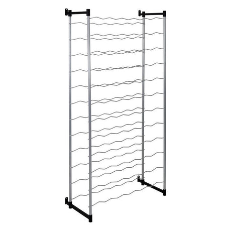 Metaltex bardolino flaskeholder til 72 flasker 59x26x124 cm sølv sort