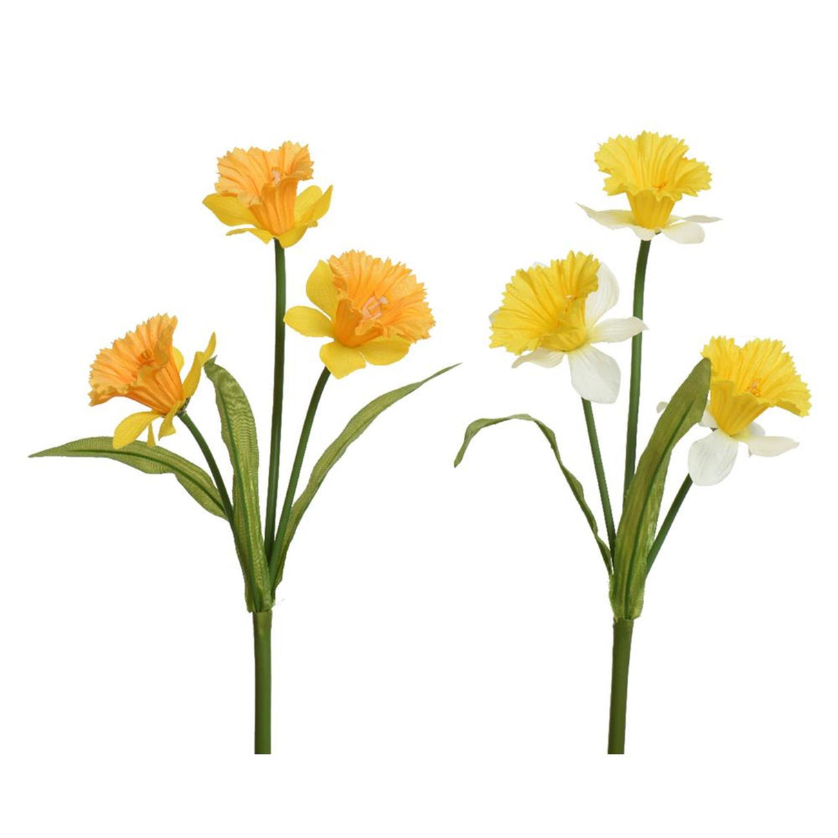 Decoris kunstig blomst påskelilje h60cm gul 2 assorteret