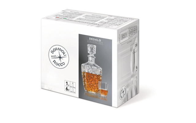 Bormioli dedalo whiskey set 7-delig