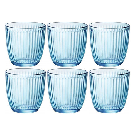 Andre mærker Bormioli Rocco vandglas 290 ml 6 stk blåt gennemsigtigt glas