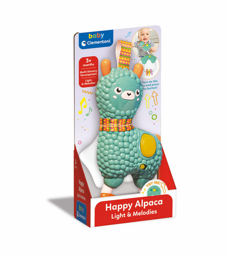 Clementoni baby munter alpaca rangle med lys og lyd