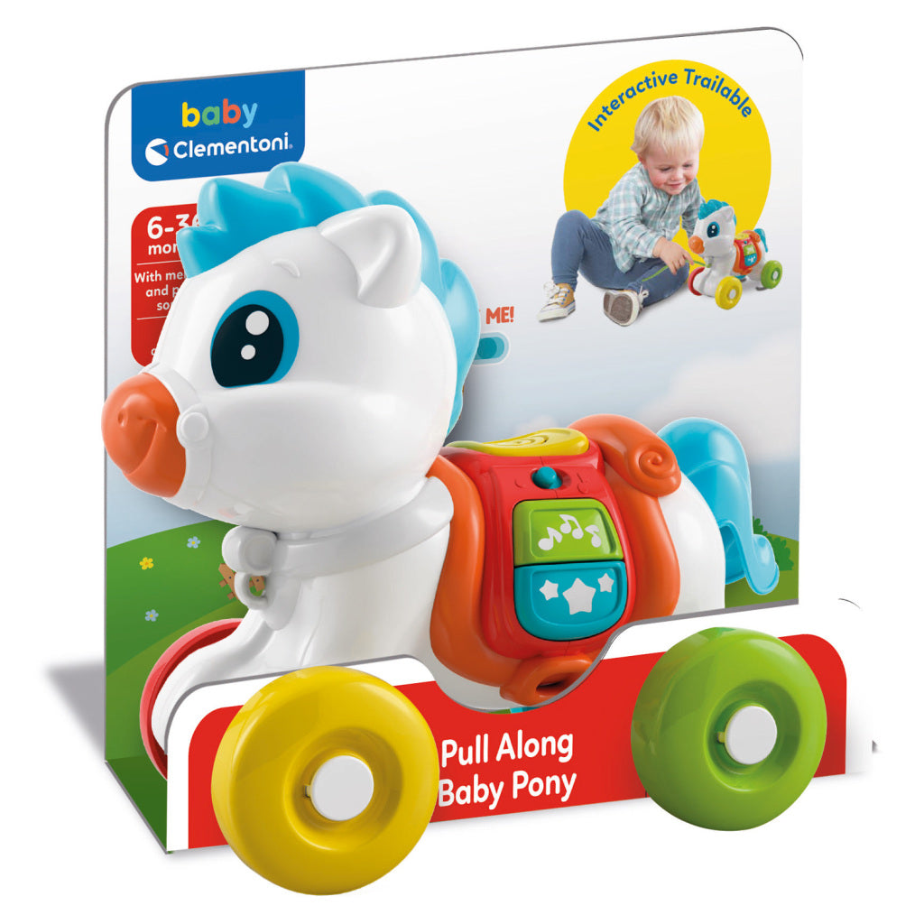 Clementoni baby trækkende figur hest + lyd