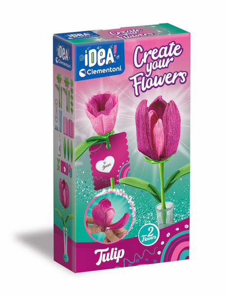 Clementoni idé - fremstilling af duftende blomster - tulipan - fra 8 år - 2 stk