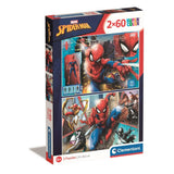 Clementoni supercolor puslespil spiderman 2x60 brikker