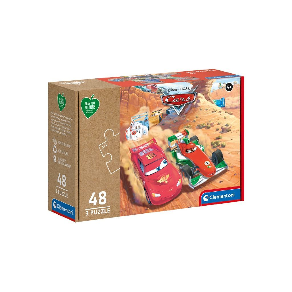 Clementoni puslespil disney biler 3x48 brikker