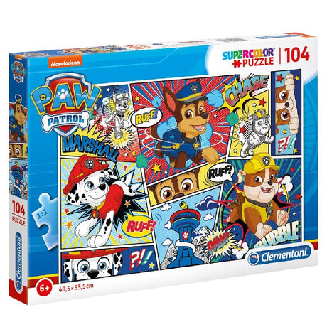 Clementoni superfarve puslespil pote patrulje strimmel 104 stykker