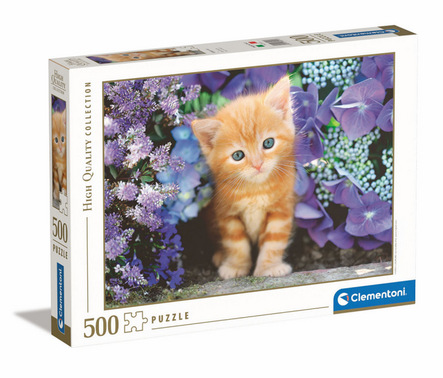 Clementoni Puzzle Cat med blomster, 500 ..