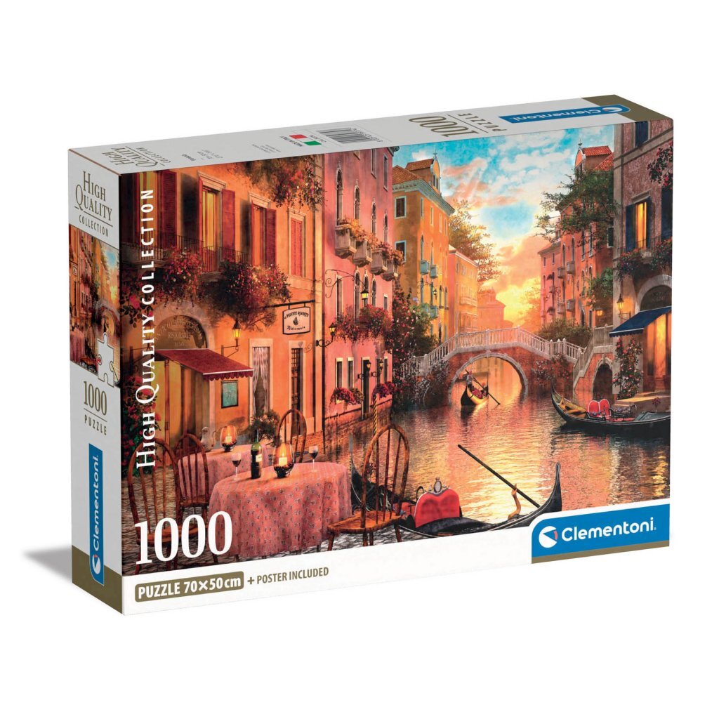 Clementoni højkvalitets samling puslespil + plakat Venedig euml; 1000 stk