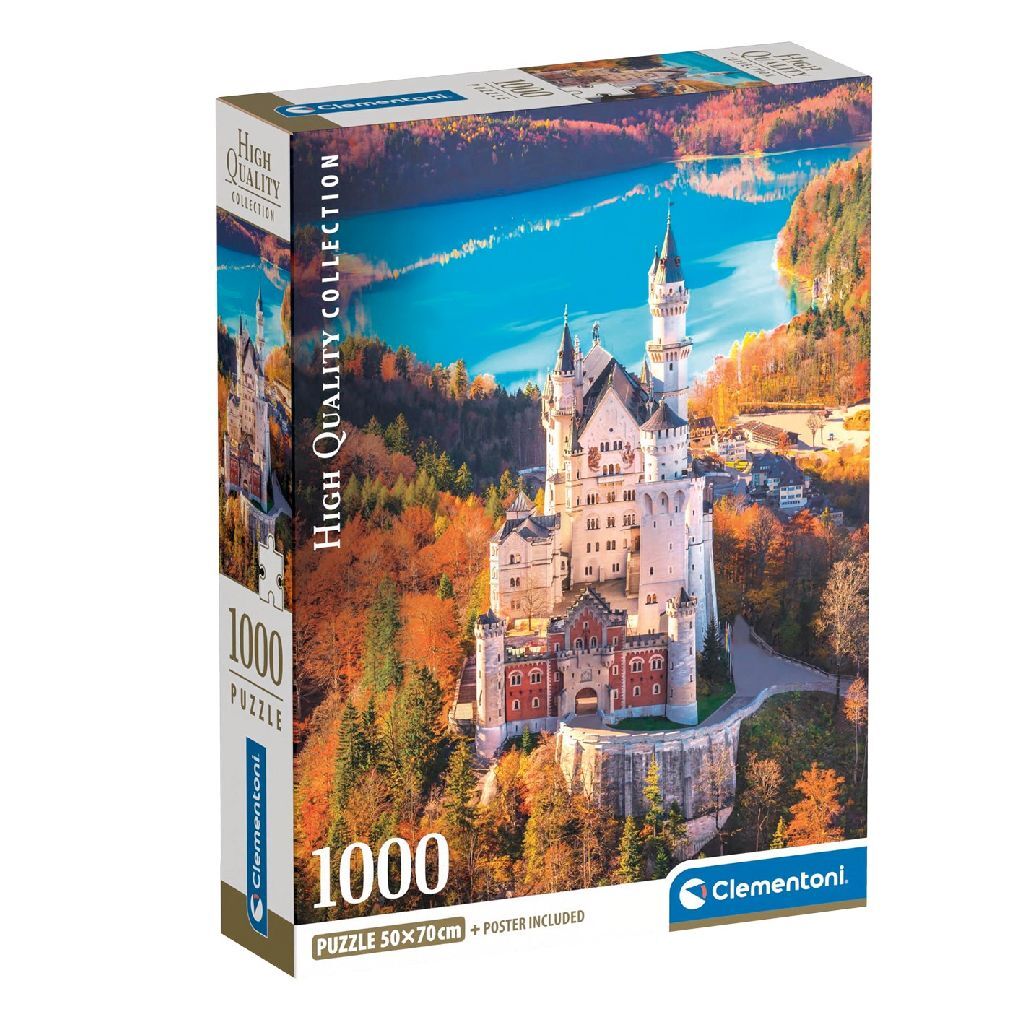 Clementoni højkvalitets samlingspuslespil Neuschwanstein 1000 brikker