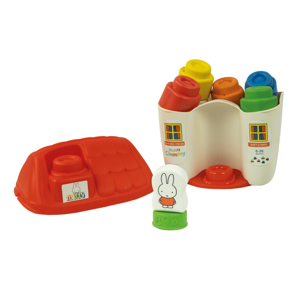 Clementoni soft clemmy - Miffy house - Miffy legetøjsstabelblokke - babyklodser - fra 6 måneder