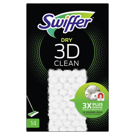 Swiffer dry 3d rene støvservietter refill boks med 14 stk