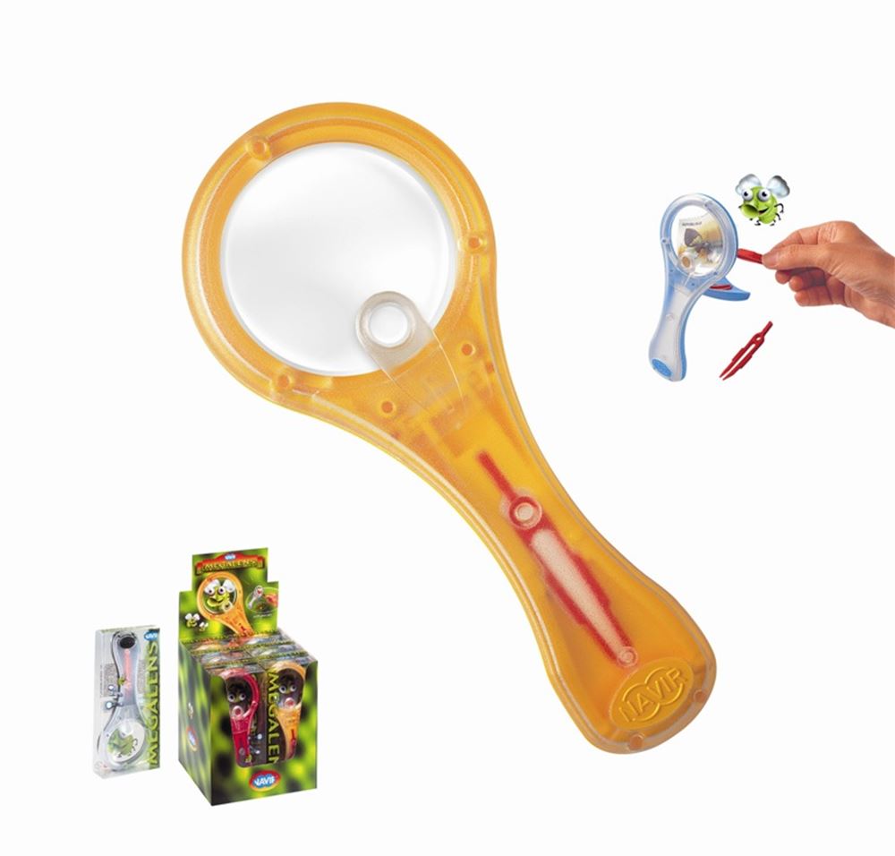 Navir mega linse + pincet, forstørrelsesglas. 6+