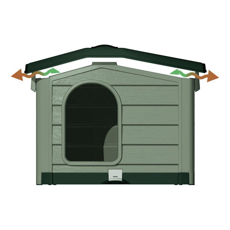 Bama pet cuccia hundehus 89x75x62 cm grøn