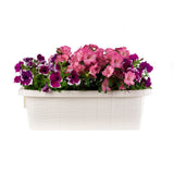 Bama fioriera blomster altankasse 60x20x18,5 cm hvid