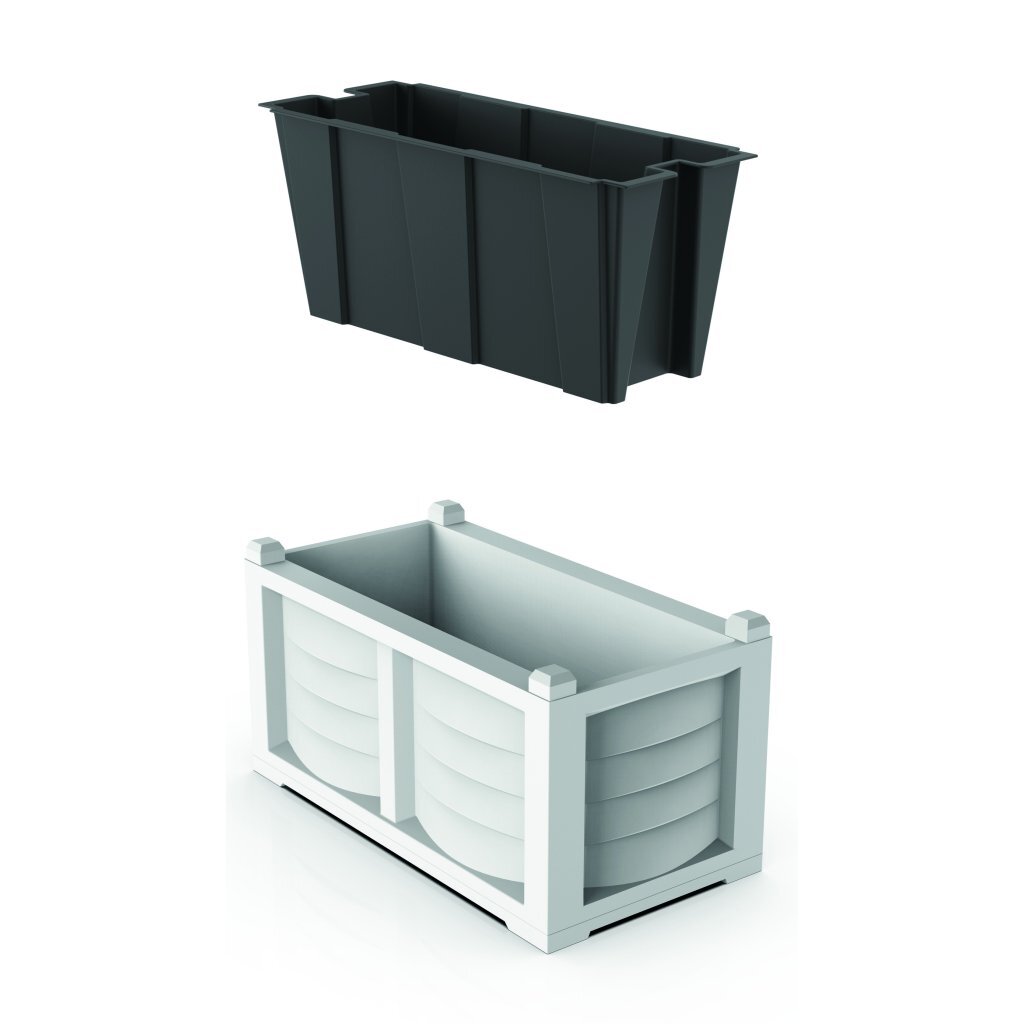 Bama kit arredo plantekasse 80x42,5x42 cm hvid