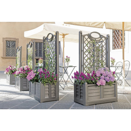 Bama fioriera separat blomsterkasse 80x42,5x150 cm grå