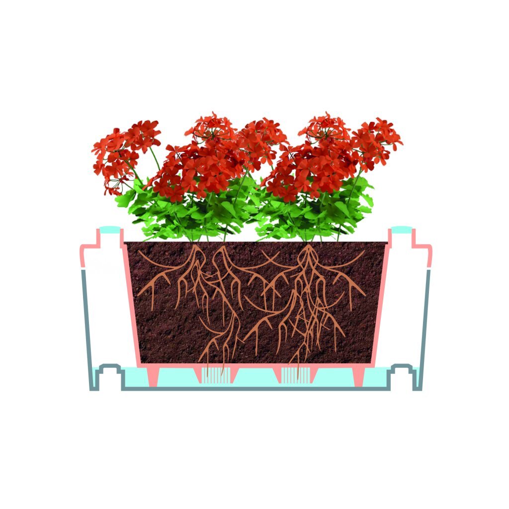 Bama-tilslutbare plantekasser i mursten 75l 59x23x27 cm 5 stykker taupe